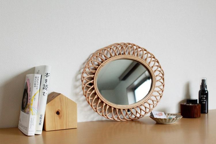 rotta rattan mirror ellipse S