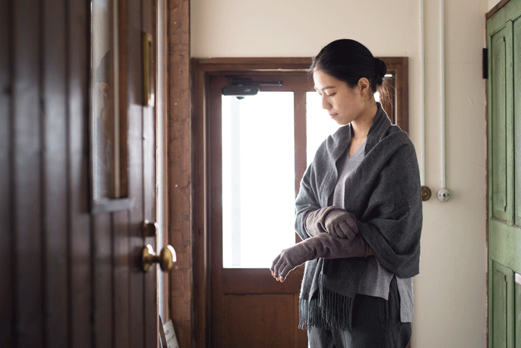 メリノウール100％アームウォーマー／NISHIGUCHI KUTSUSHITA