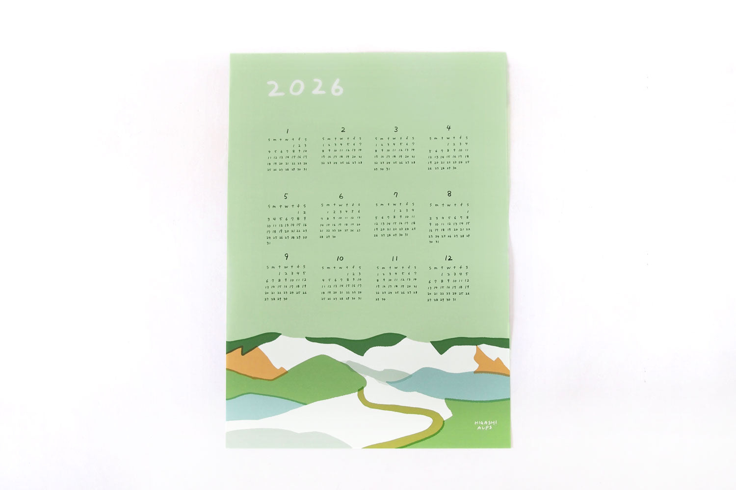 HIGASHI ALPS 2026 山のカレンダー ／ 落合恵