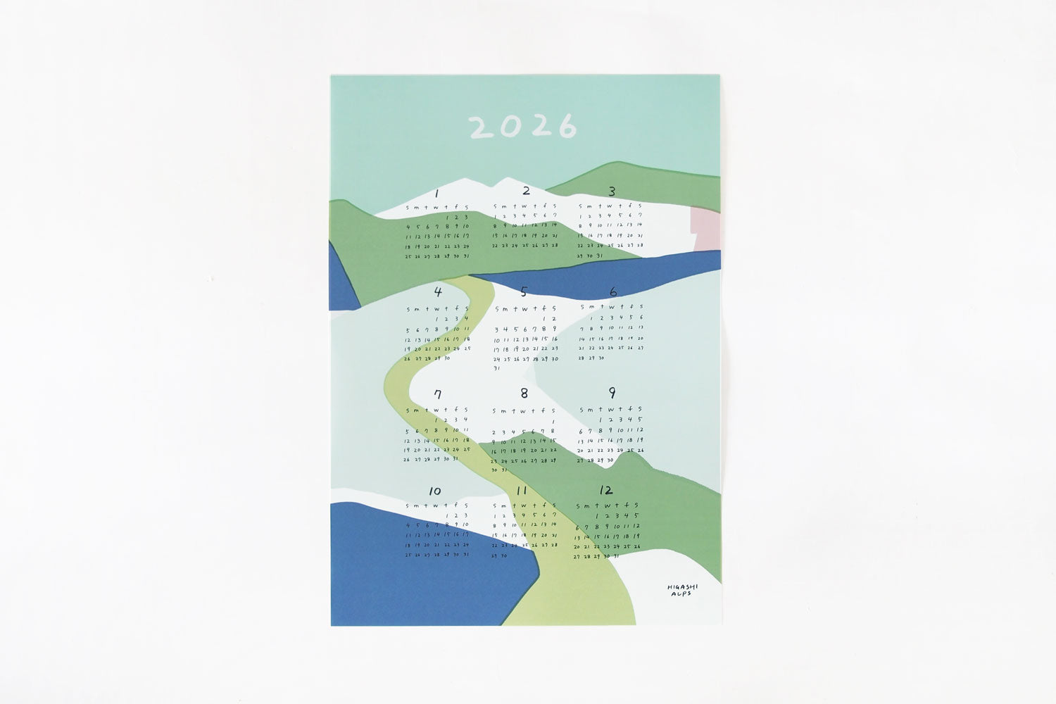 HIGASHI ALPS 2026 山のカレンダー ／ 落合恵