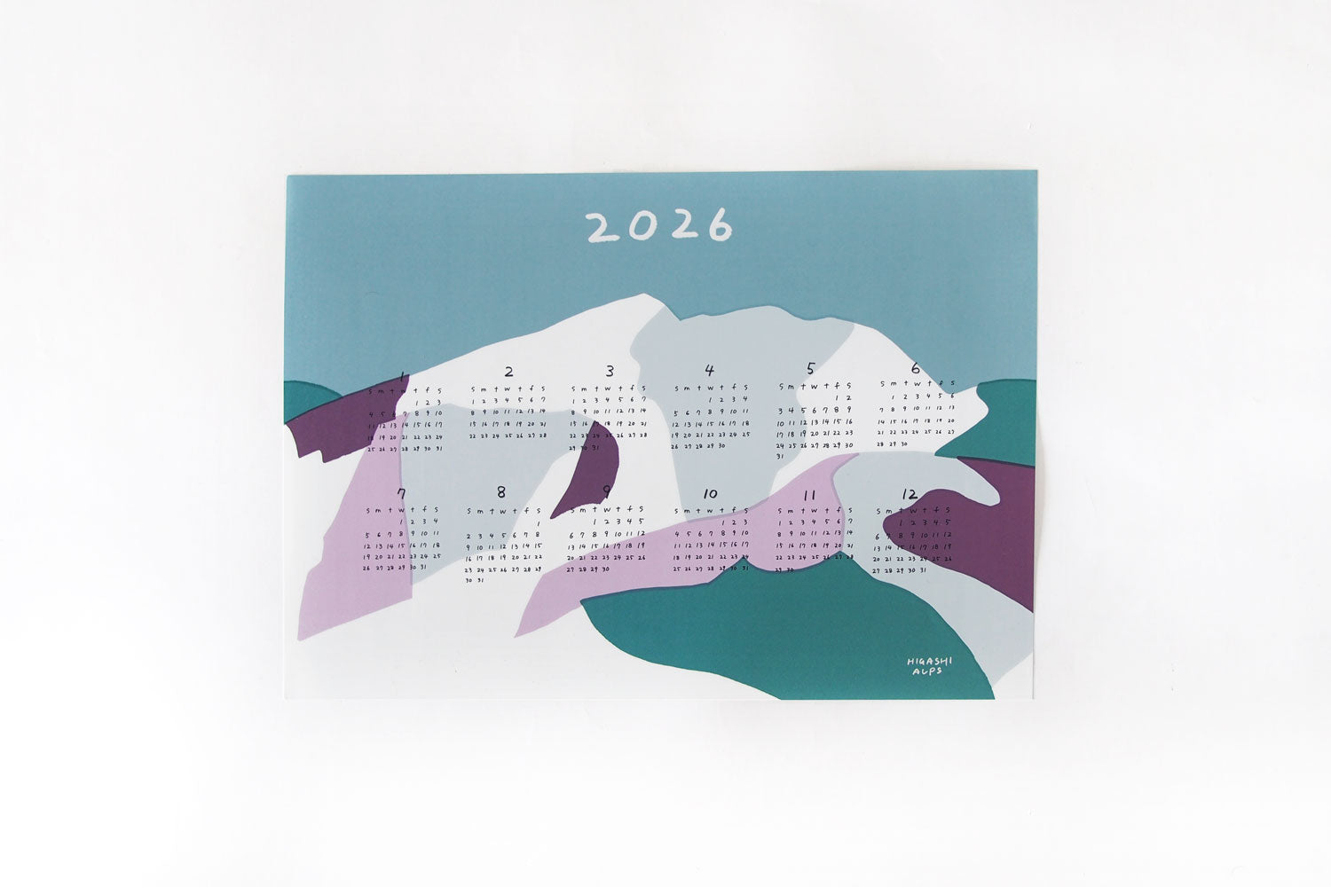 HIGASHI ALPS 2026 山のカレンダー ／ 落合恵